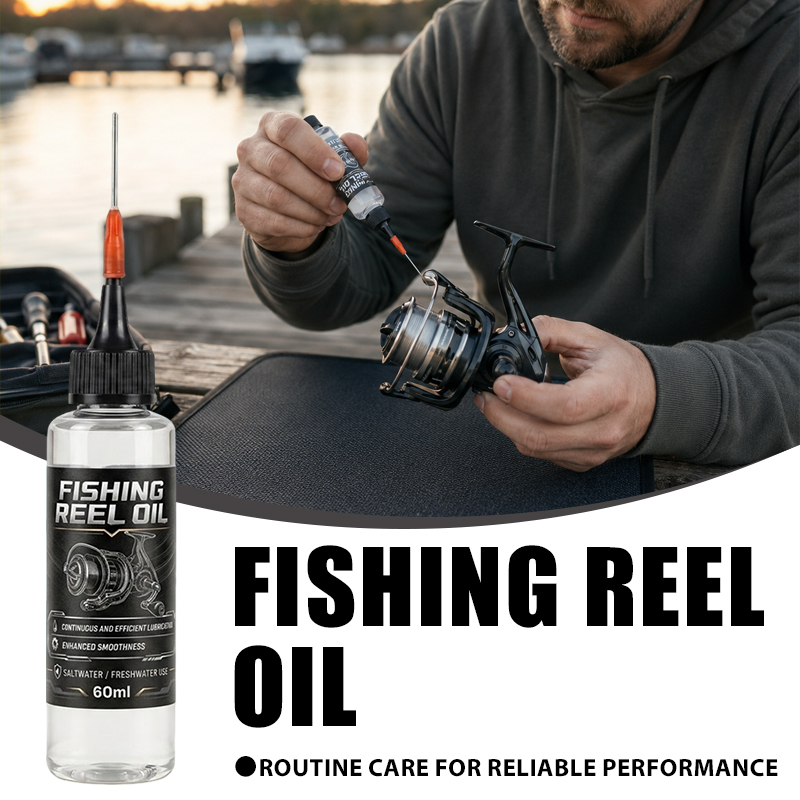 Fly Reel - น้ำมันหล่อลื่นสำหรับรอกตกปลา สูตรบำรุงรักษาสำหรับรอกตกปลาในน้ำเค็มและน้ำจืด ทั้งแบบสปินนิ่งและแบบเบทคาสติ้ง ขนาด 60 มล.